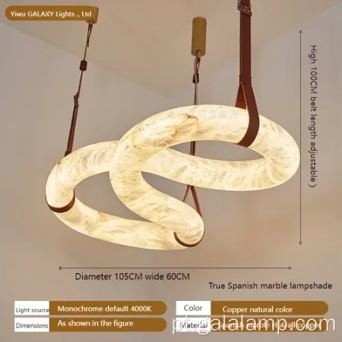 Luz pendente de mármore espanhol moderno